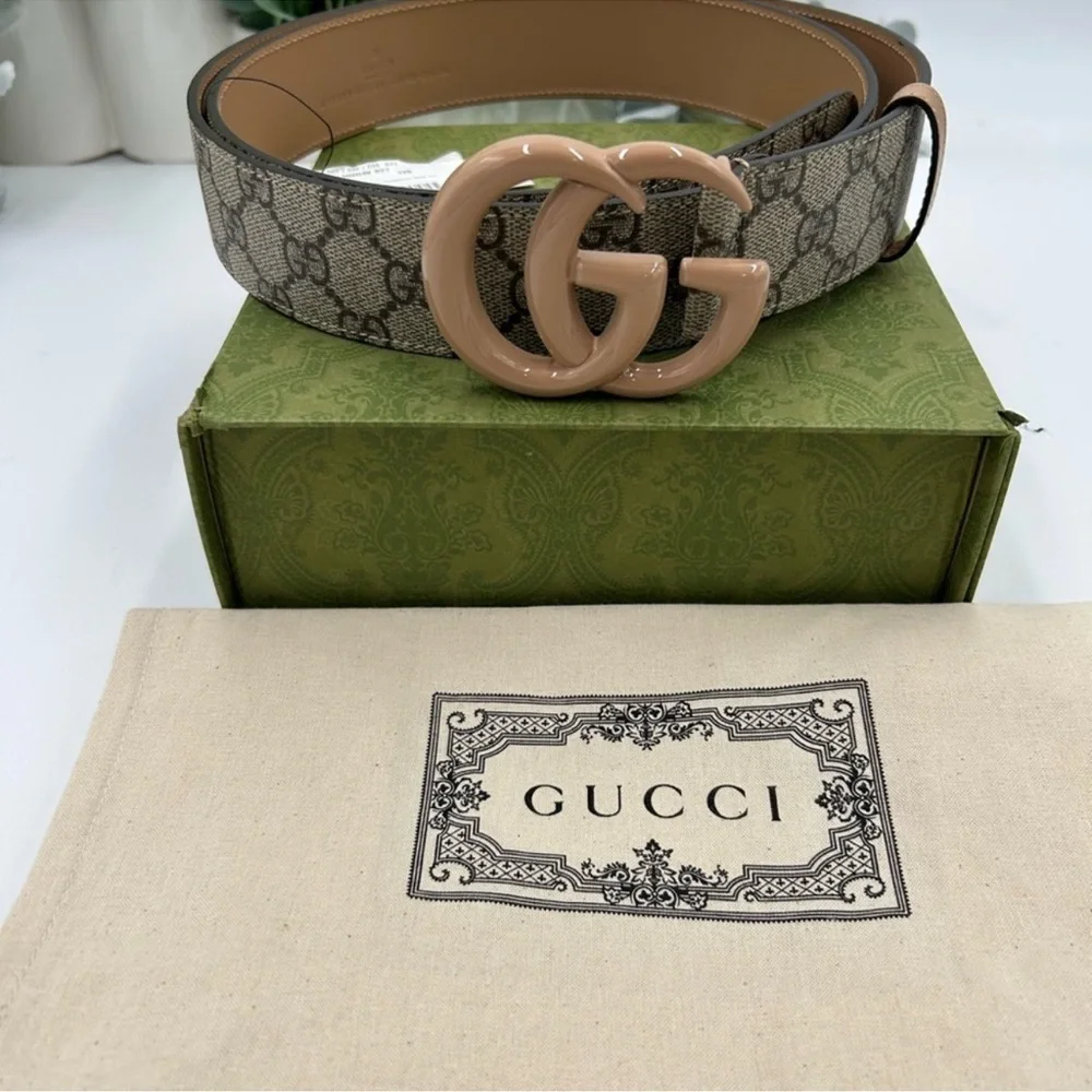 Men’s Gucci GG Marmont, supreme canvas belt size 126 cm/46in made in Italy